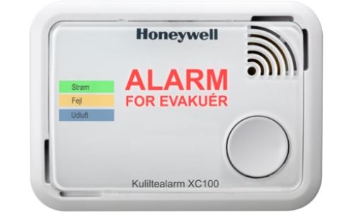 Honeywell CO alarm m. lys og lyd alarmindikator